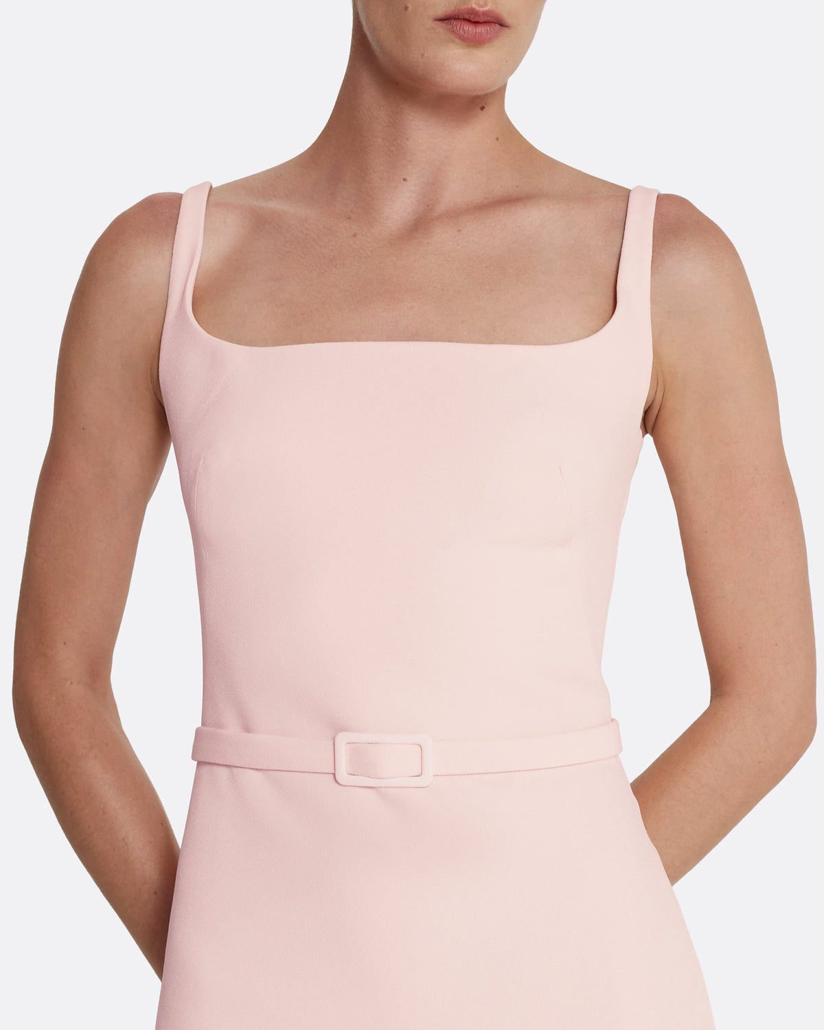 Kristena Long Dress in Pale Pink