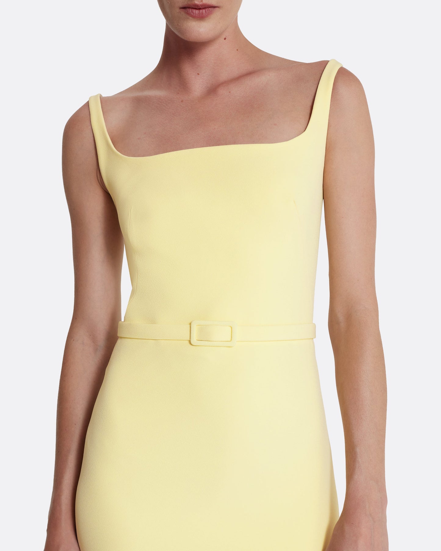 Kristena Long Dress in Pale Yellow