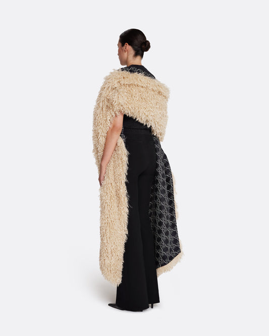 Long Shawl Scarf in Stone