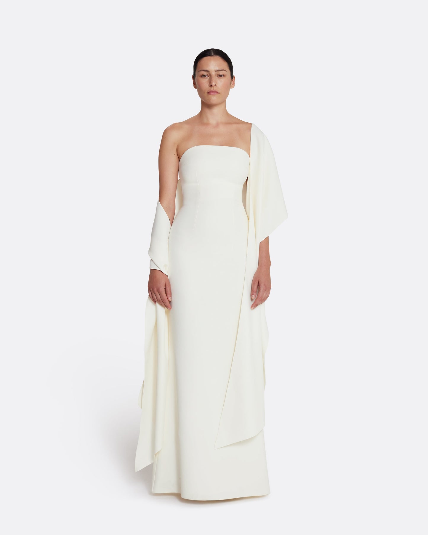 Long Shawl Scarf in Ivory