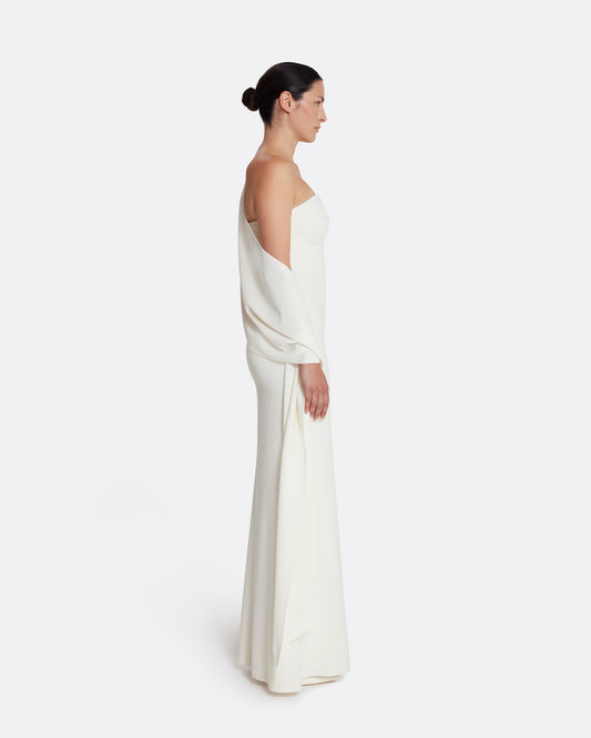 Long Shawl Scarf in Ivory