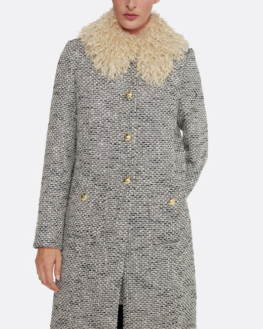Leonora Jacket in Stone on Greyscale