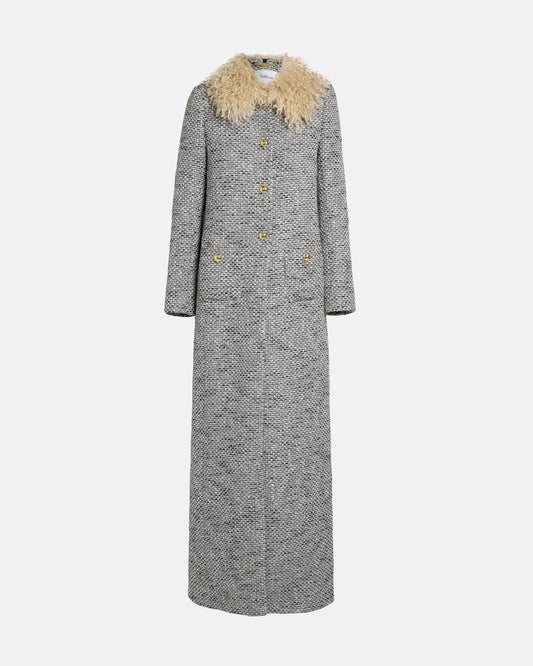 Leonora Jacket in Stone on Greyscale