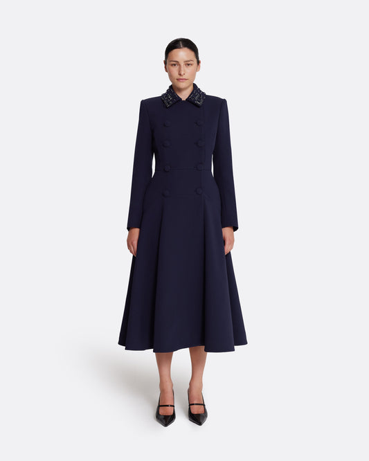Lucilla Jacket in Azurite with Multi-blues
