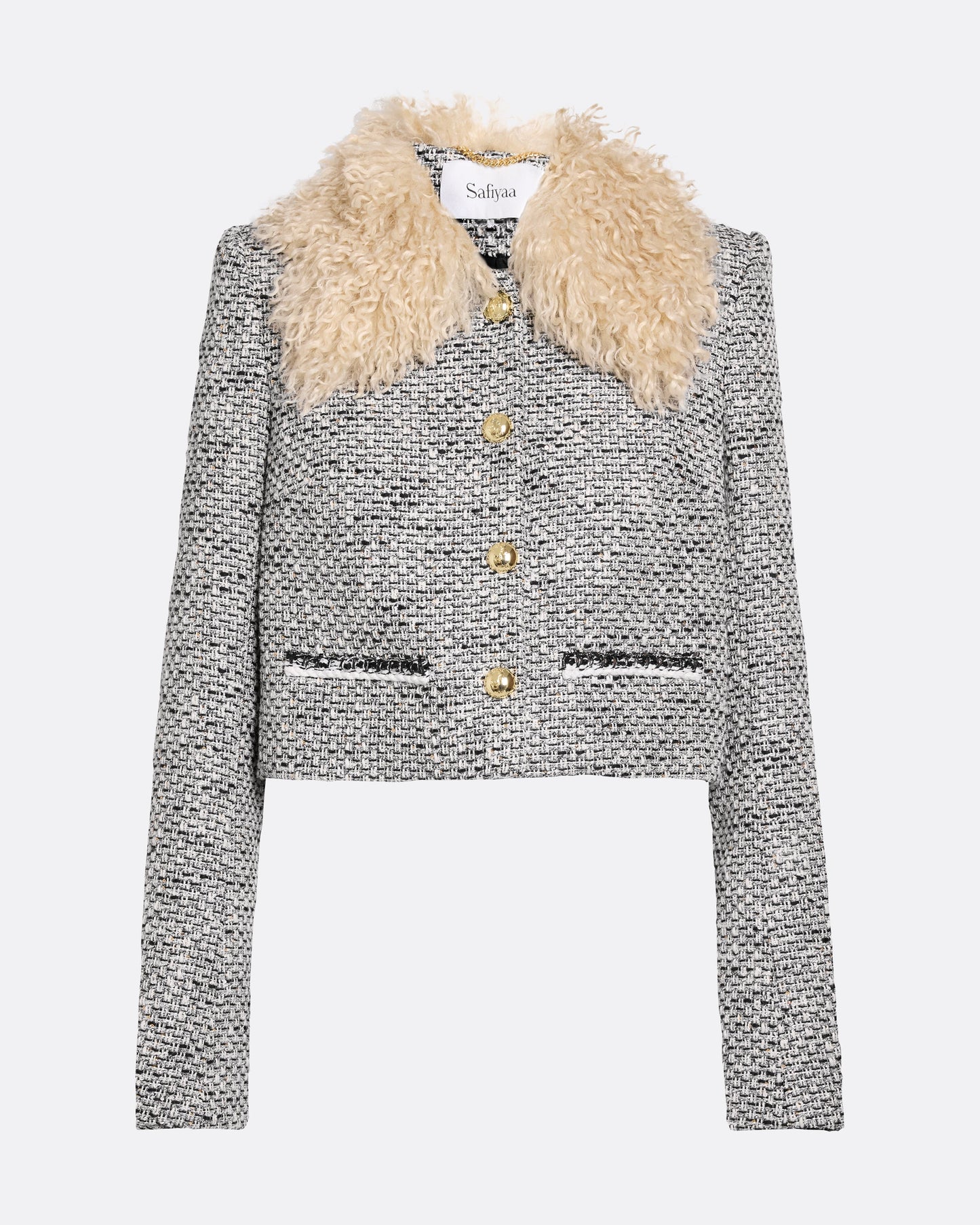 Annalisa Jacket in Stone on Greyscale