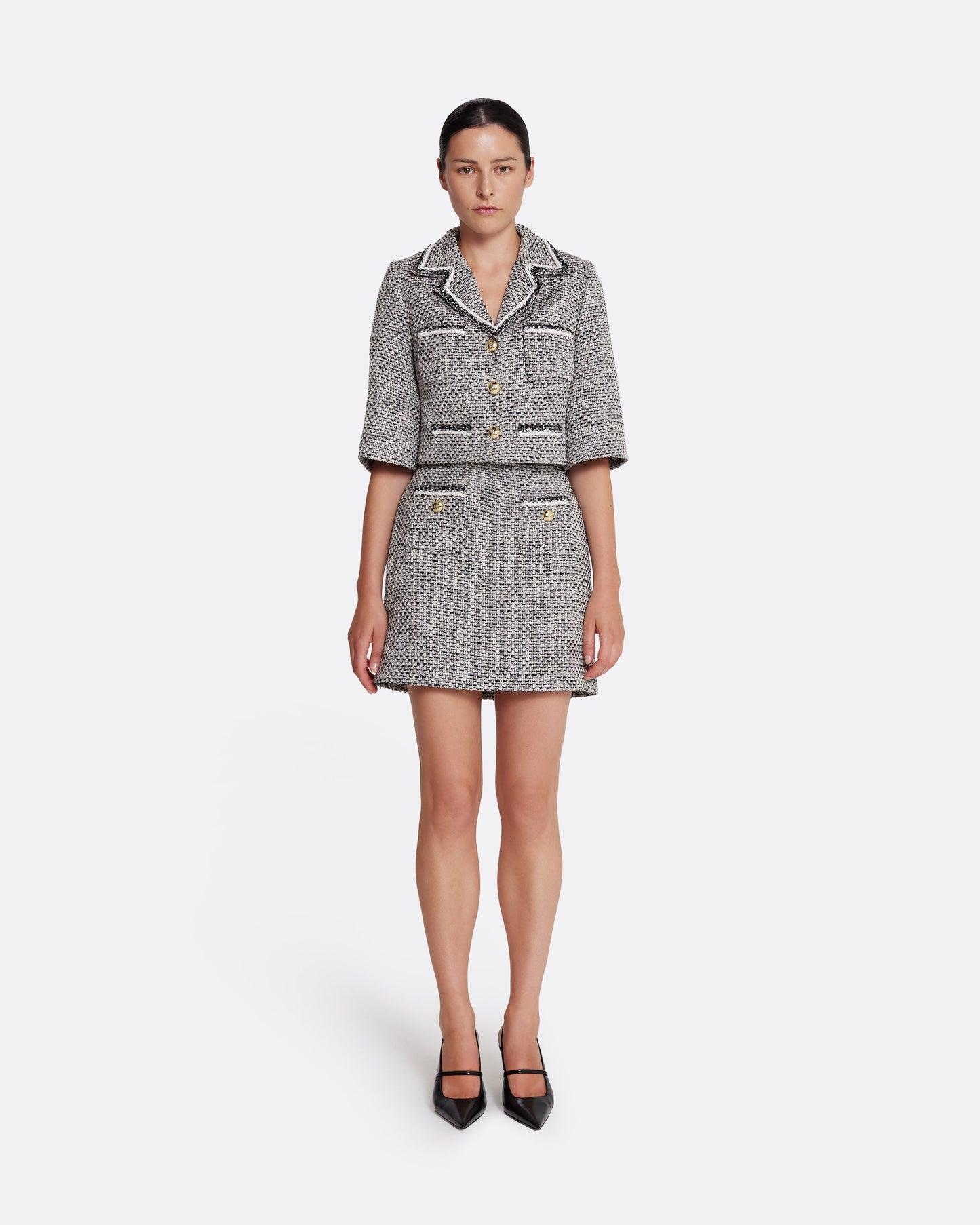 mini skirt with pockets  in GREYSCALE WITH GREYSCALE