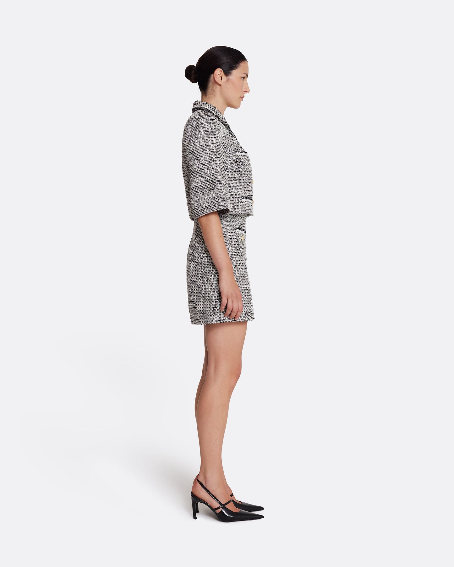 mini skirt with pockets  in GREYSCALE WITH GREYSCALE