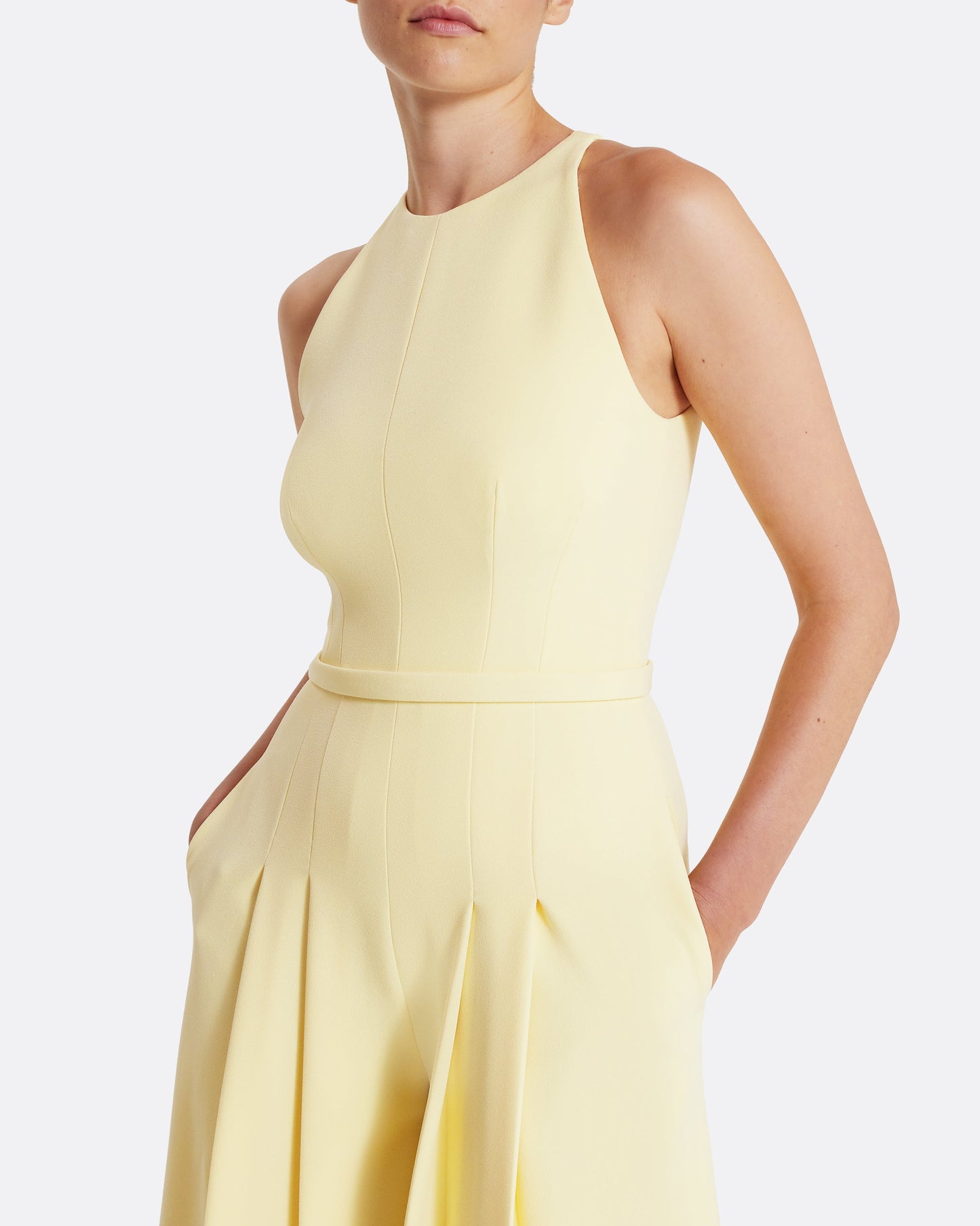 Althea Jumpsuit in Pale Yellow