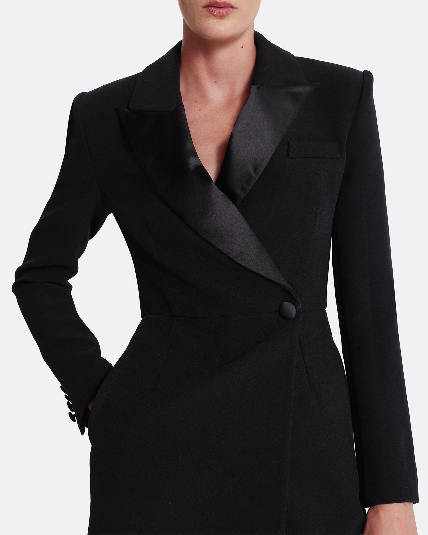 Short Jumpsuit With Top Overlay in BLACK
