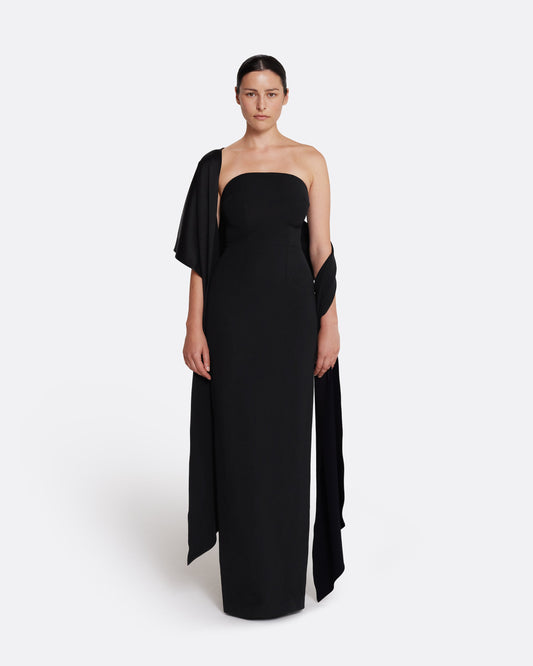 Long Shawl Scarf in Black