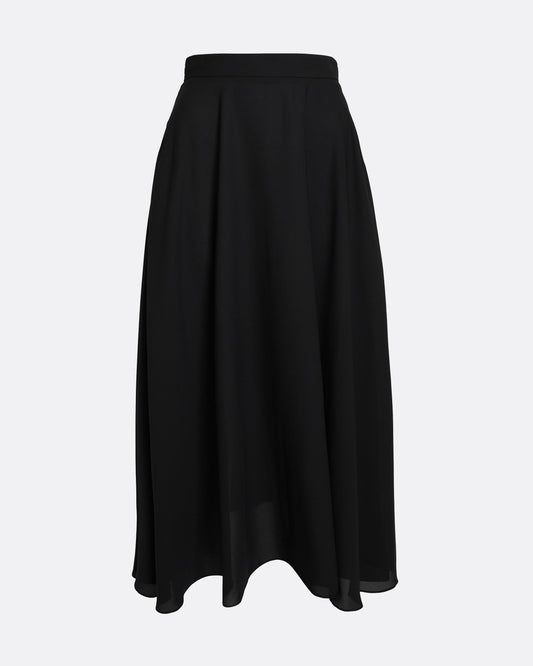 Full circle pleated skirt in BLACK