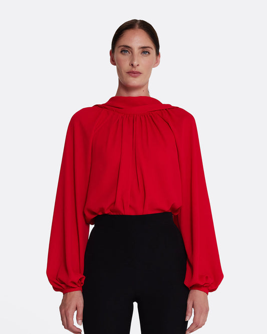 Tilde Top in Azalea Red