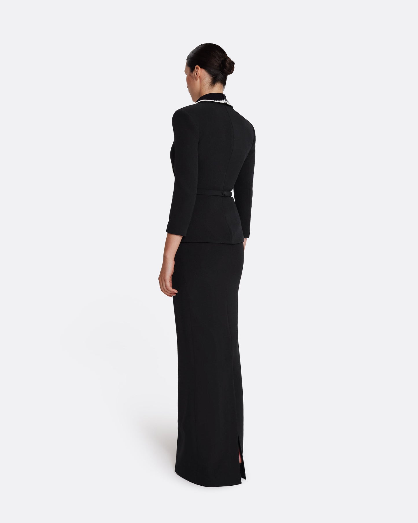 Adelina Top in Black with Greyscale