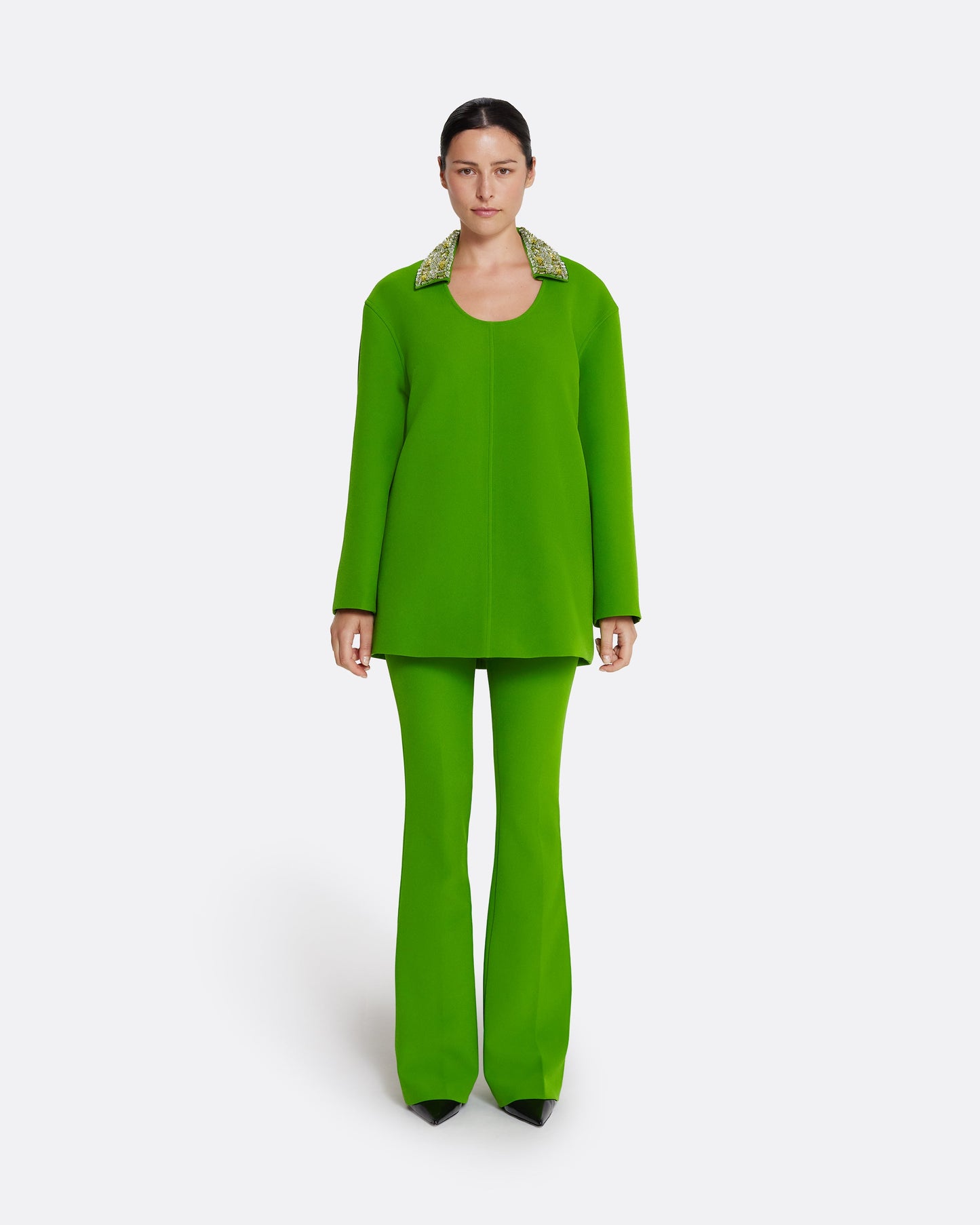 Giovanna Top in Verdant Green with Multi-greens