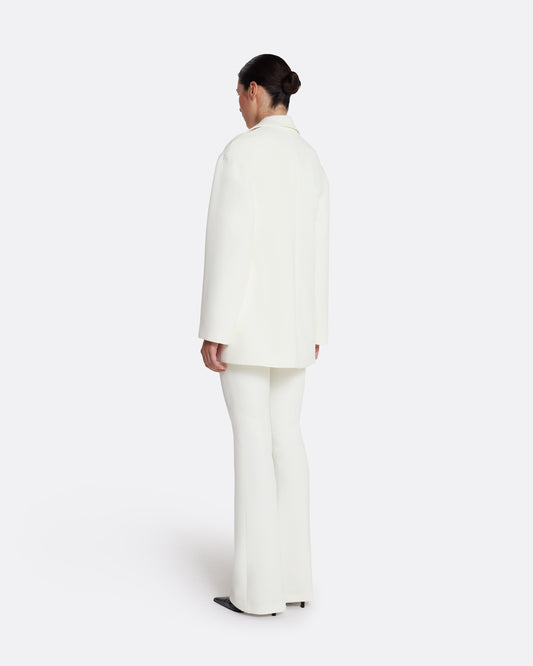Collared relaxed-fit top in IVORY