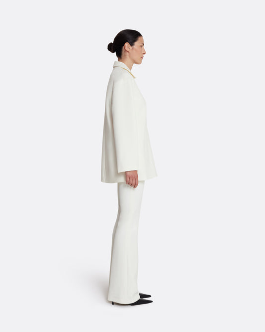 Collared relaxed-fit top in IVORY