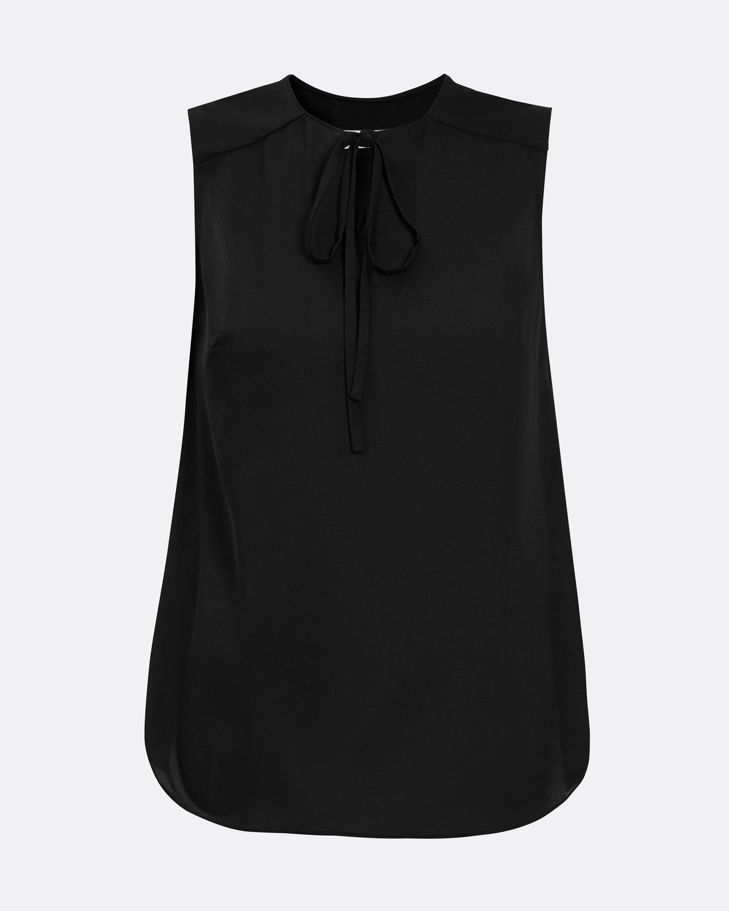 Sleeveles top with tie detail in BLACK