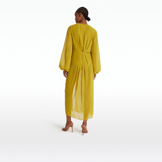 Prova Chartreuse Midi Dress