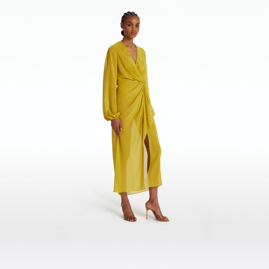 Prova Chartreuse Midi Dress