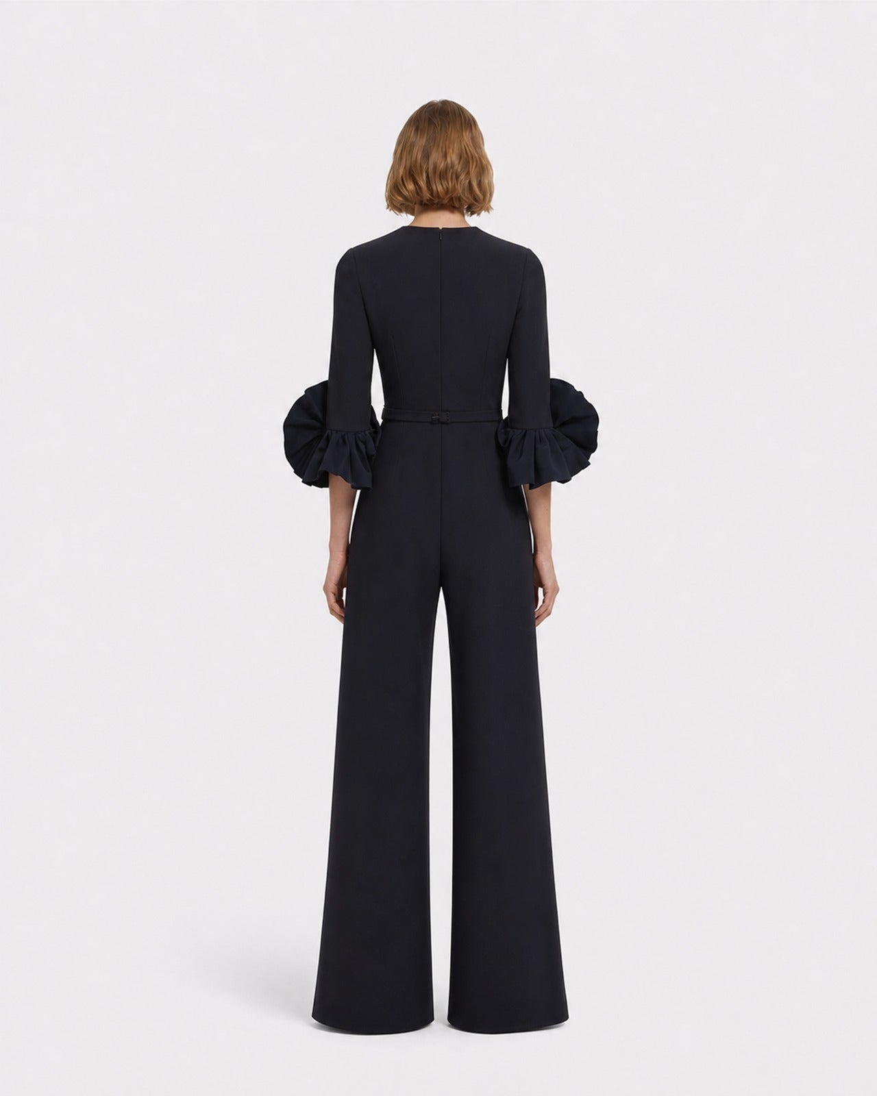 Belen Jumpsuit in Midnight Navy with Embellished Belt