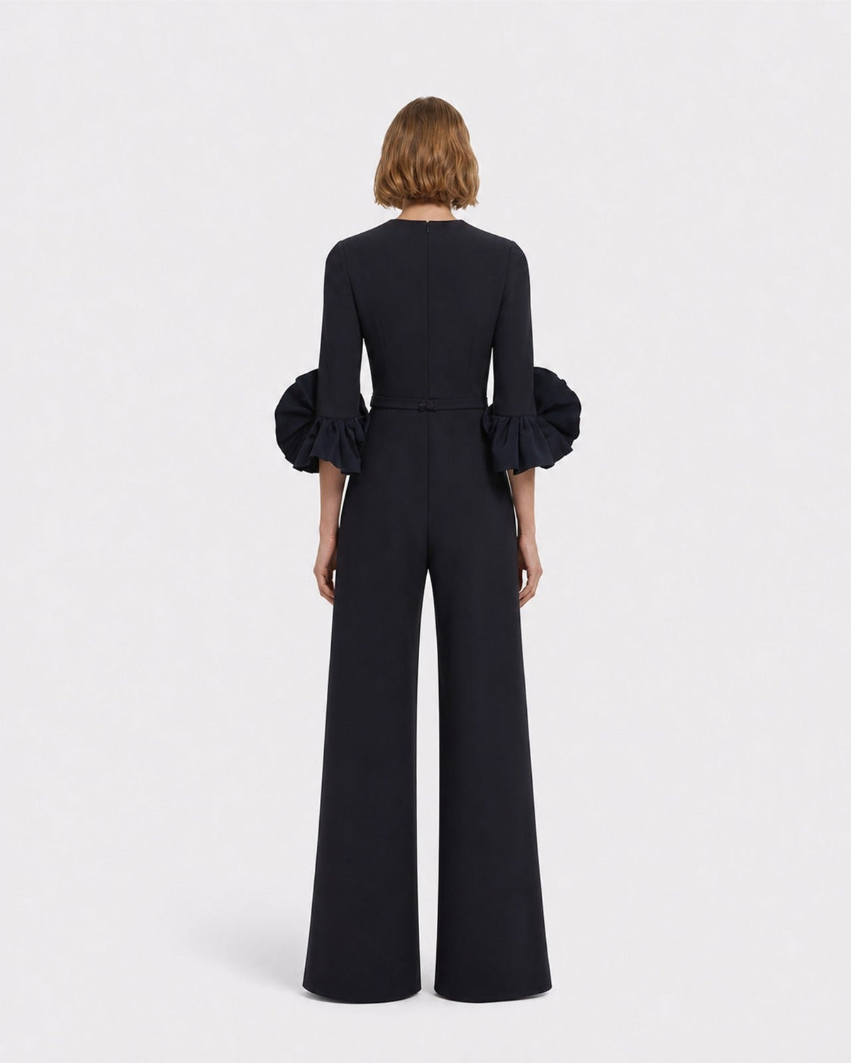 Belen Jumpsuit in Midnight Navy with Embellished Belt