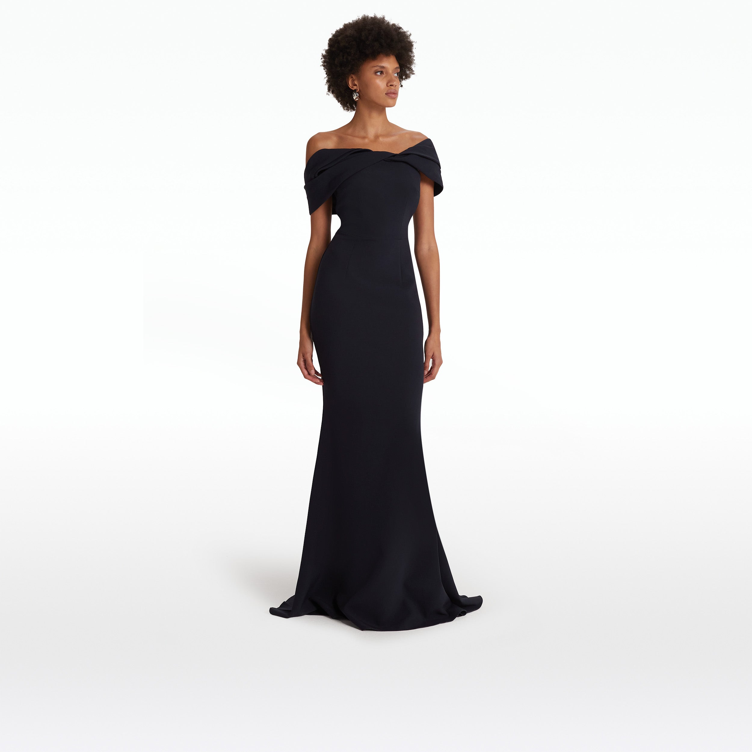 Rossa Midnight Navy Long Dress – Maison Safiyaa USA