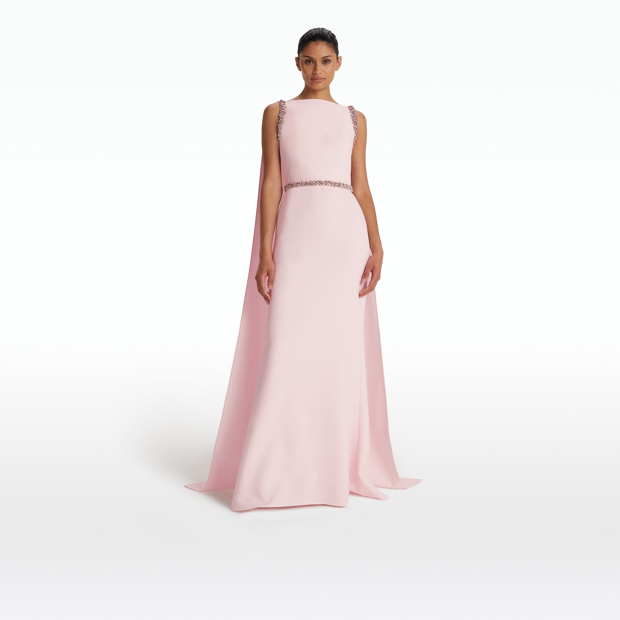 Ginevra Barely Pink Long Dress – Maison Safiyaa USA Ginevra Barely Pink Long Dress – Maison Safiyaa USA