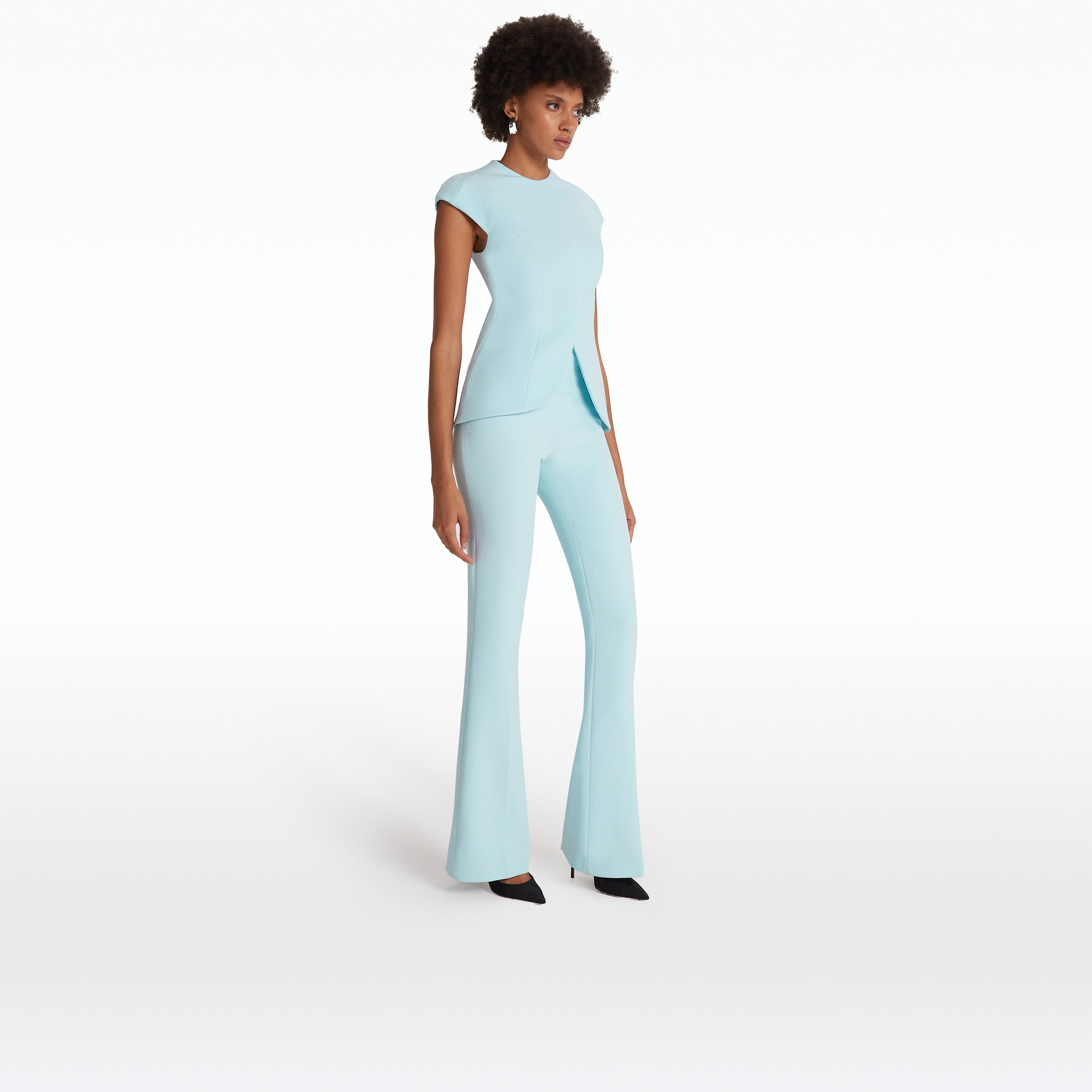 Alexa Baby Blue Trousers – Maison Safiyaa USA
