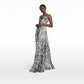 Adora Ivory & Black Long Dress
