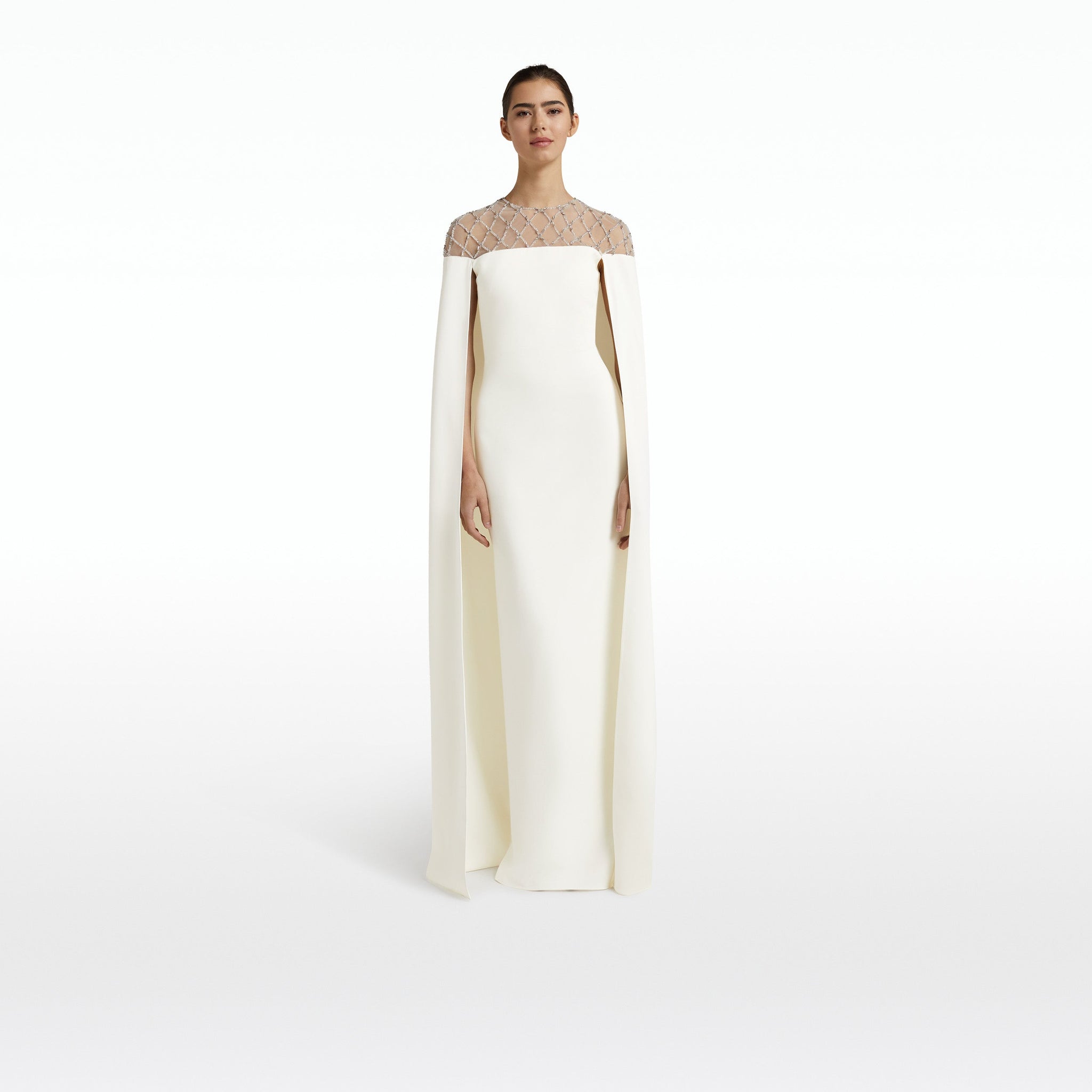 Ambere Ivory Long Dress Maison Safiyaa USA Ambere Ivory Long Dress Maison Safiyaa USA
