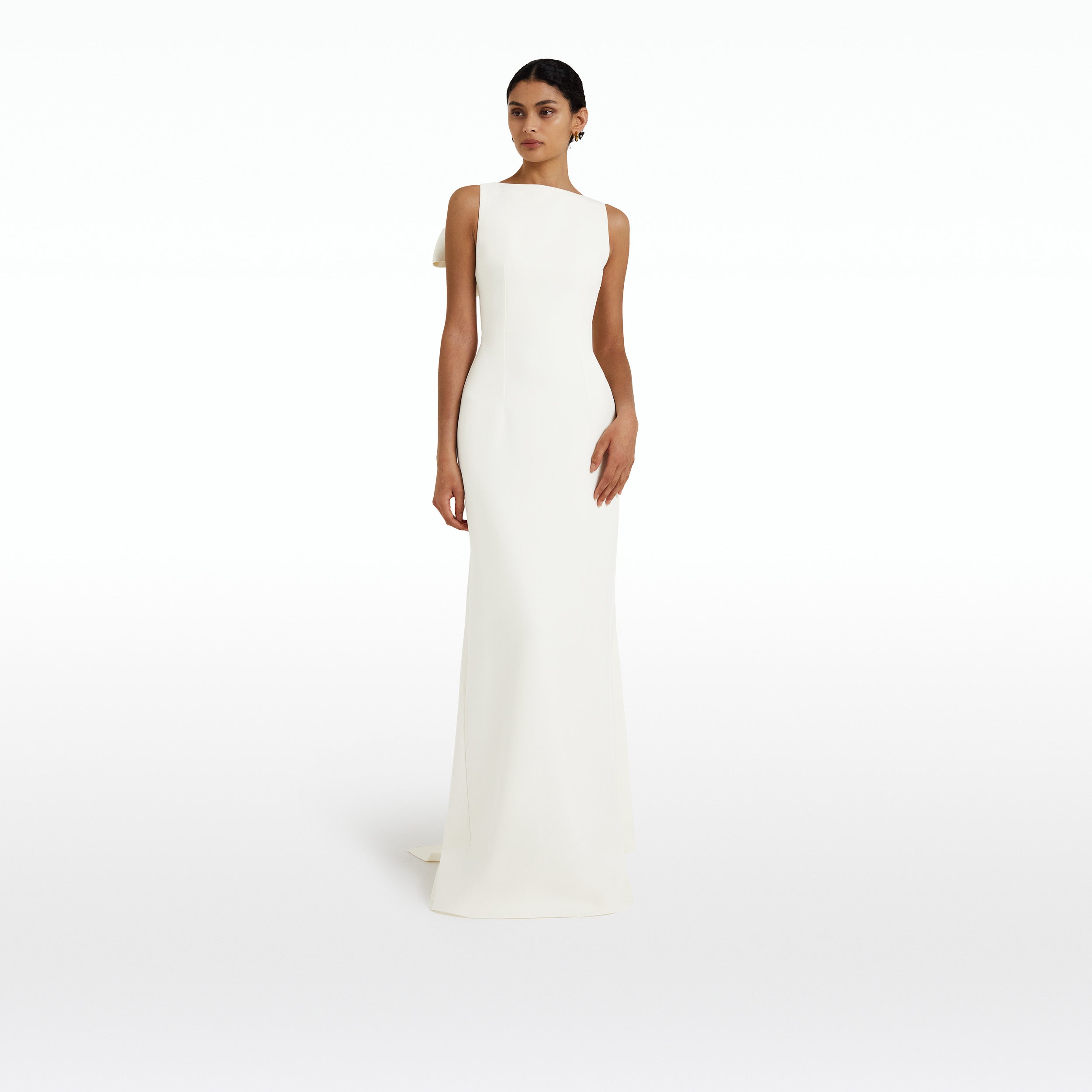 【洗練されたエレガンス】Safiyaa グレンショートドレス Celestia Ivory Long Dress – Maison Safiyaa USA