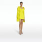 Mila Chartreuse Embroidered Short Dress